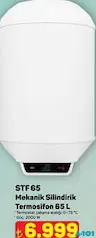 KİWİ STF65 MEKANİK SİLİNDİRİK TERMOSİFON 65 L KİWİ STF65 MEKANİK SİLİNDİRİK TERMOSİFON 65 L